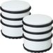 5five 2x Stuks ronde deurstopper wit 7 x 7,5 cm van metaal - Deurstop