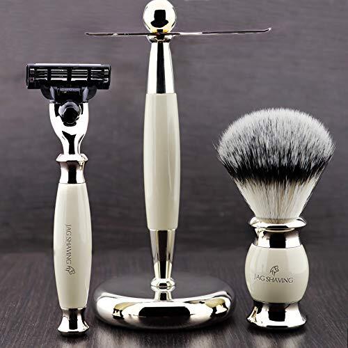 Jag Shaving Heren Scheren Set Synthetische Haarborstel Triple Edge Cartridge Razor Gift voor Hem