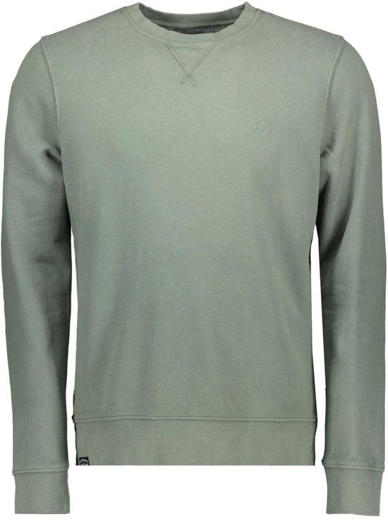 Superdry Essential Sweatshirt Heren Katoen Lange Mouw Ronde Hals Regular Fit Effen Casual Lily Pad Green XXL