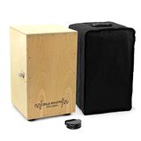 World Rhythm Natuurlijke Cajon Drum met verstelbare snare en voettamboerijn