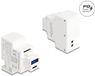 Delock Module Keystone avec port de charge USB Type-A et USB Type-C™ PD 20 W blanc