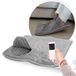 Elektrohouse Chauffe-pieds électrique - Télécommande incluse - Tapis chauffant infrarouge - Coussin chauffant - Maison - Camping - 40x40 cm – Gris