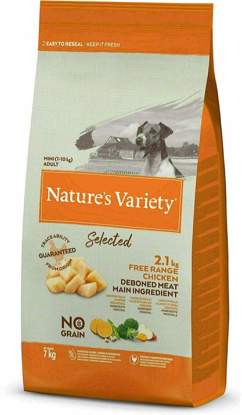 Nature's Variety Selected Adult Mini Free Range Chicken No Grain Hondenvoer 7.07 kg