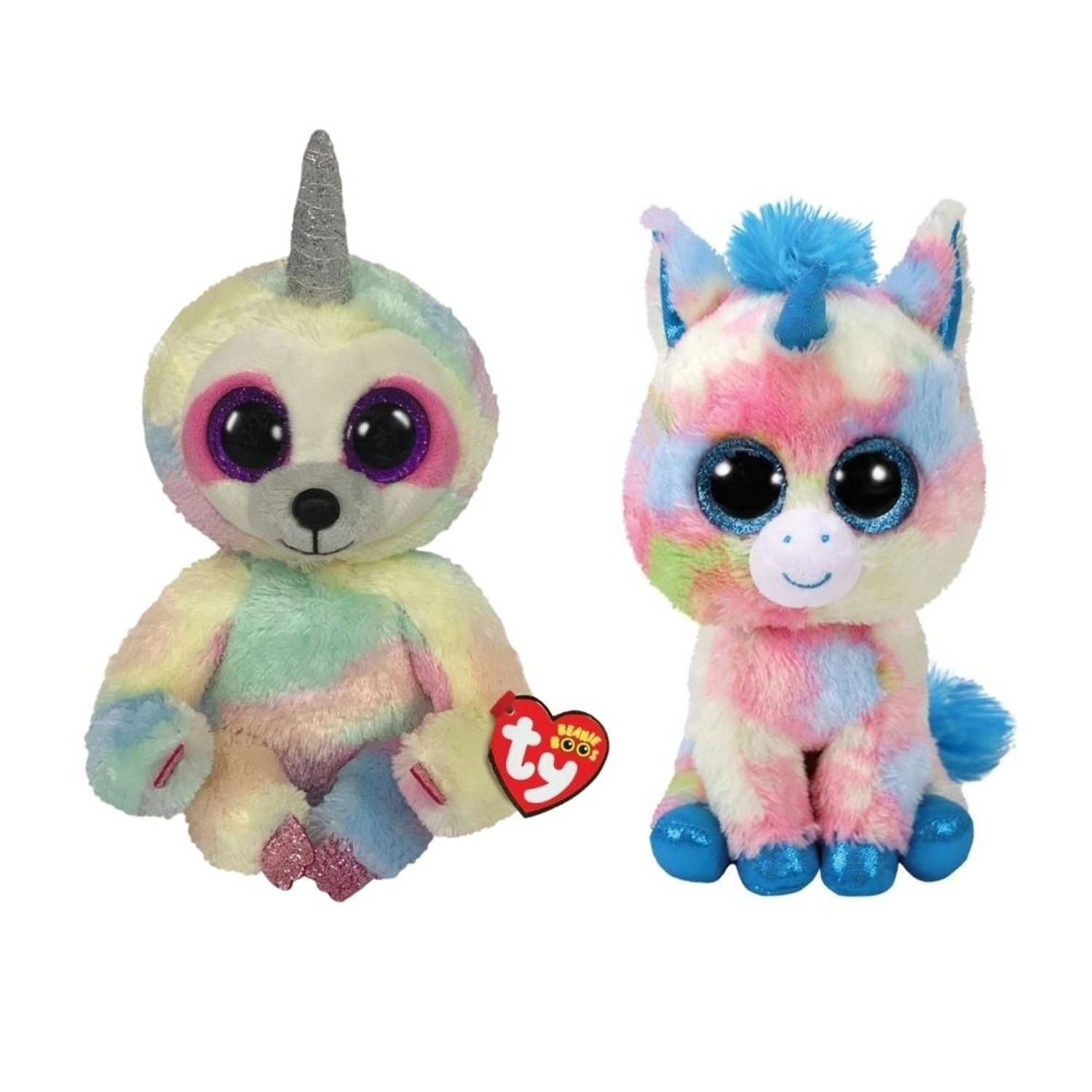 TY - Knuffel - Beanie Buddy - Cooper Sloth & Blitz Unicorn - 2023