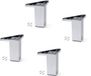 Emuca Lot van 4 Alumix 1 meubelpoten, hoogte 100mm, Plastic, Grijs metallic
