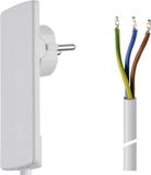 EVOline 151000151300 Câble d'alimentation 1,5 m avec fiche plate blanc