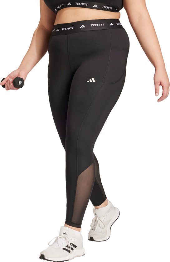 adidas Performance TECHFIT Stash Pocket Lange Legging (Plus Size) - Women - Black - XL