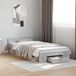 Maison Exclusive Lit de luxe avec rangement, coloris gris béton, dimensions 80 x 200 cm, fabriqué en panneaux de particules