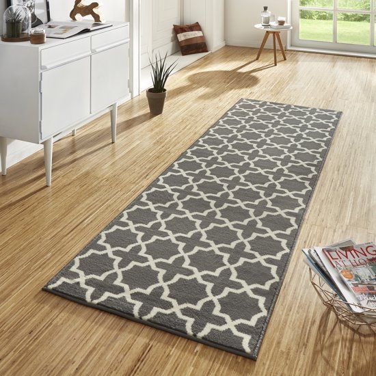 Hanse Home Designer Loper Velours Basic Grijs creme 80x250cm