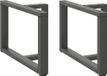 Pieds de table basse 2 pièces forme T 70x25x(42-43) cm acier anthracite
