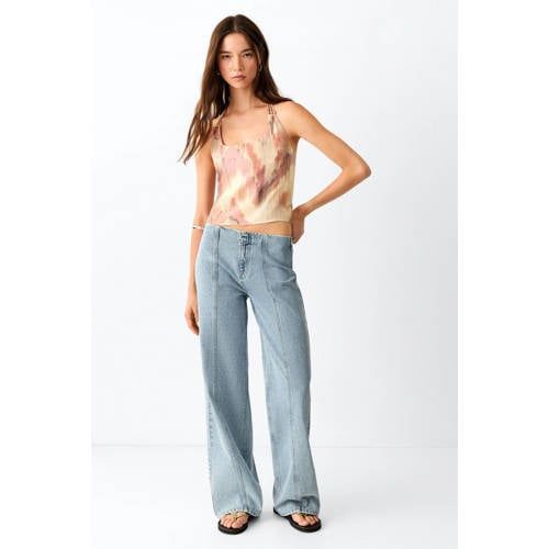MANGO TEEN wide leg jeans - lichtblauw