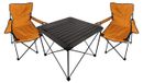 Mojawo Set van 3 kampeeraccessoires: kampeertafel, kampeerstoel. Afmetingen tafel: L70 x B70 x H56 cm
