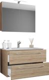Badinos meuble de salle de bain 3 pièces meuble de salle de bain lavabo tiroir miroir