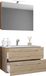 Badinos meuble de salle de bain 3 pièces meuble de salle de bain lavabo tiroir miroir