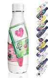 HoneyHolly Thermosfles, 18/8 roestvrij staal, 350 ml, BPA-vrije sportfles, vacuüm-geïsoleerd, lekvrij, voor kinderen, school