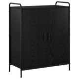 vidaXL Schoenenkast 76 x 36,5 x 93 cm Bewerkt hout Zwart eiken