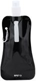 Merkloos / Sans marque Makito Western Europe Waterfles / drinkfles opvouwbaar - zwart - kunststof - 400 ml - schroefdop - ophanghaak