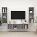 Maison Exclusive - Set de 3 meubles TV, gris béton, en panneau de fibres de bois