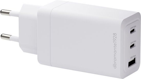dbramante1928 Re-charge Oplader 2x USB-C 65W en USB-A 18W - Wit
