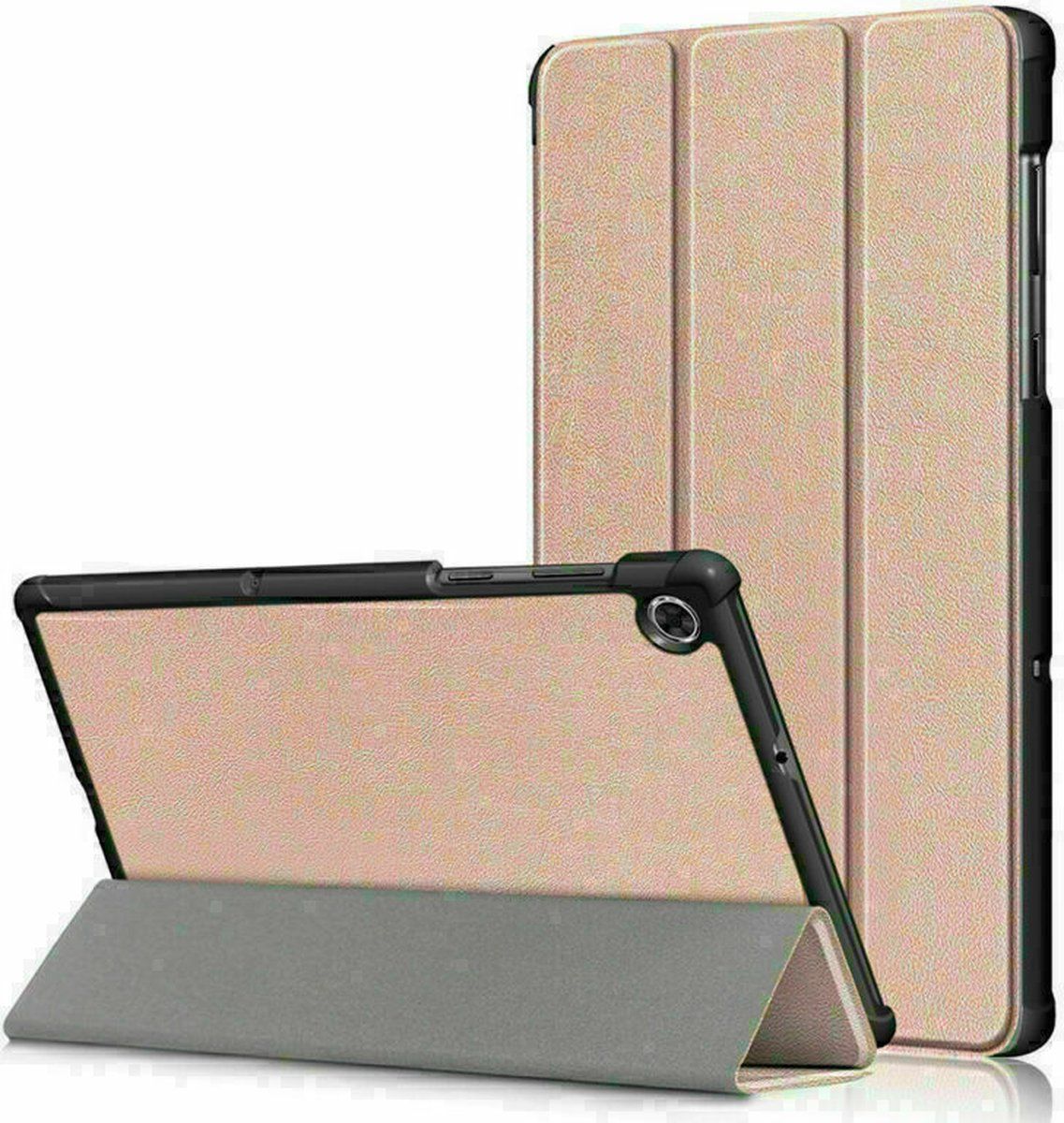 Ntech Lenovo Tab M10 HD Hoes Goud - Kunstleer