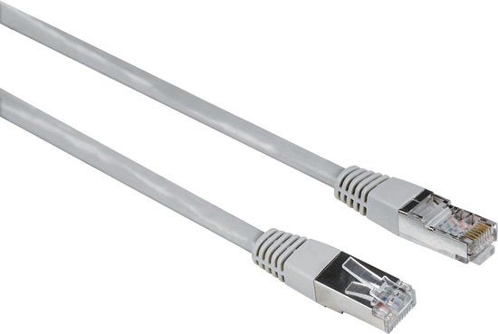 Hama 00200918 RJ45 Netwerkkabel, patchkabel CAT 5e F/UTP 10.00 m Grijs