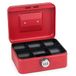 SAX Geldcassette met cijferslot, extra sterk slot, 20 x 16 x 9 cm, medium, rood