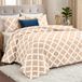 Utopia Bedding - Dekbedset met 2 kussenslopen - luxe geborstelde microvezel - alternatief donzen dekbed - zacht en comfortabel - machinewasbaar, Quatrefoil beige, kingsize