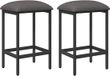 vidaXL Barkruk Lichtgrijs 2 stuks 40 x 32 x 64 cm Bewerkt hout