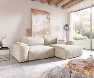 DELIFE Hoekbank Lanzo XL Cord Beige 270x180 cm