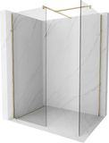 Mexen Kioto paroi de douche Walk-in 130 x 75 cm, transparent, or