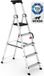 Wixor Trapladder Handyman | Huishoudtrap 5 treden | Professionele trap | Enkel Oploopbare trap | Keukentrap | Trapladder | Tuv-gecertificeerd | EN131
