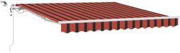 vidaXL Parasol électrique avec LED et capteur 3 x 2,5 m Orange Polyester
