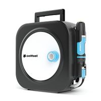 CELLFAST Set de dévidoir mural avec support mural, tuyau de raccordement, pulvérisateur de nettoyage, raccord rapide, raccord de tuyau Ergo XS