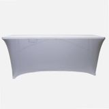 Werkapro 11323 Beschermhoes voor tuintafel, rechthoekig, elastisch, UV-bescherming, wit, 180 x 74 x 74 cm