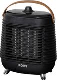 ROWI HKH 1500/1/1 Retro Chauffage céramique 45 m³ Noir