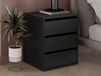 ARTEMIS Table de chevet 3 tiroirs noir
