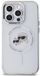 Karl Lagerfeld Hoesje geschikt voor iPhone 15 Pro - IML K & CH Print MagSafe Compatibel, Transparant