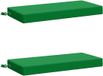 vidaXL Coussin de banc SOEST 2 pièces 100% Polyester Vert 60 x 40 x 8 cm