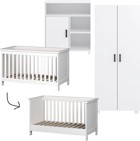 cabino Born Lucky Mila Meegroei Babykamer 3 Delig Wit