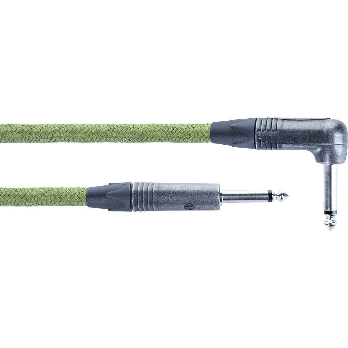 Cordial Ecohemp 6PR instrumentkabel - groen - mono jack - Neutrik - recht-haaks - 6 m