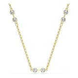 Swarovski Swarovski Remix ketting, Ronde slijpvorm, Wit, Goudkleurige toplaag