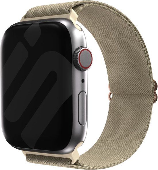 Strap-it Elastisch nylon bandje voor Apple Watch 38/40/41mm - Sterrenlicht
