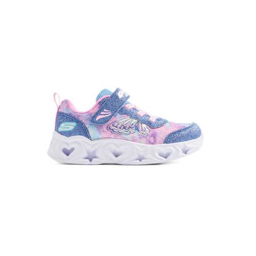 Skechers sneakers met lichtjes blauw/roze