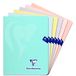 Clairefontaine 308751C Pak met 10 Geniete Schriften Mimesys PASTEL - 17x22 cm - 48 Pagina's Grote Ruitjes - Wit Papier 90 g - Polypro Omslag Opaak - Willekeurige Kleuren