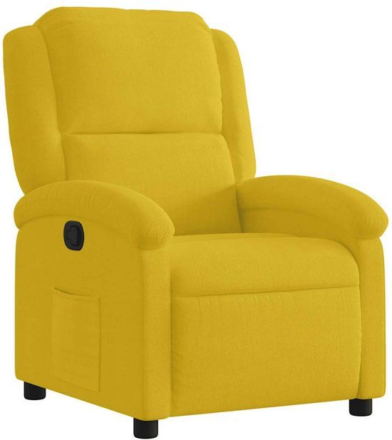 vidaXL Fauteuil verstelbaar fluweel geel