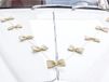 PartyDeco Trouwauto Decoratie Strikken Jute - 13x stuks - Bruiloft versiering