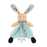 BABY NAT BN0606 - Fopspeenclip Knuffelkonijn – collectie popi – kleur marineblauw – fopspeenbevestiging voor baby's vanaf de geboorte – cadeau-idee voor geboorte – BN0606