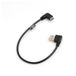 SYSTEM-S USB 2.0 0,27 m USB C naar USB A Zwart