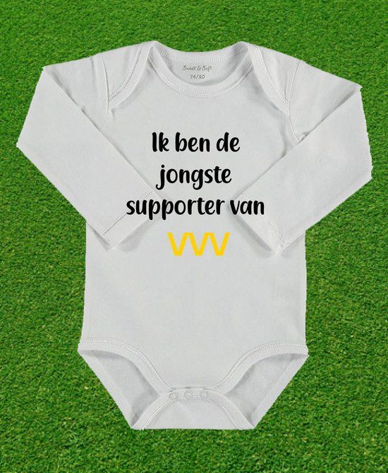 Baby rompertje - wit - lange mouw - maat 62/68