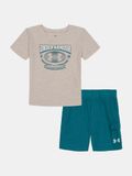 Under Armour Jungen-Set, Modell UA CARGO SHORT SET, Farbe Braun, Größe 4-5 Jahre